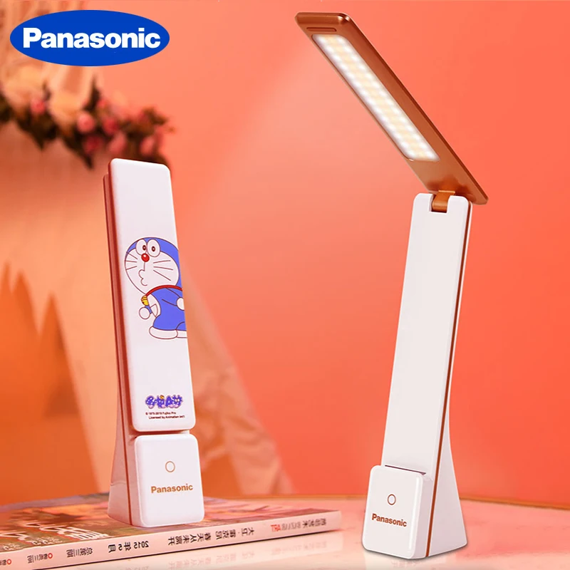 Panasonic LED Desk Light Touch Sensor Folding Table Lamp Portable USB Rechargeable Reading Light Night Bedside Light