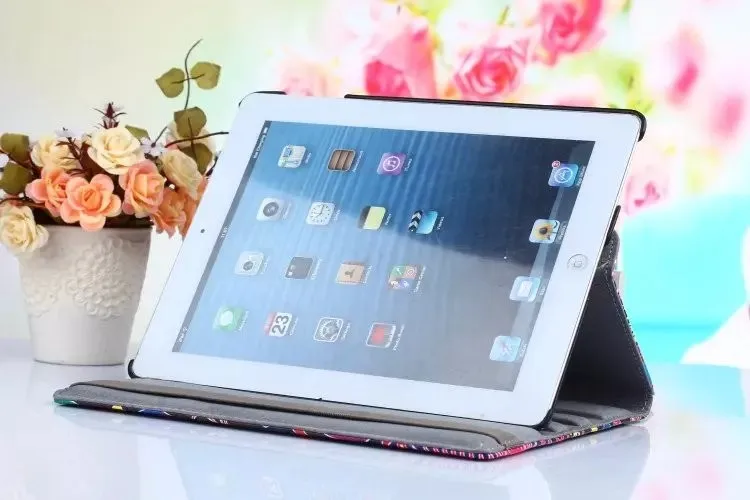 Чехол книжка из искусственной кожи с цветочным принтом для Apple iPad 2 3 4|love tablet|cover for