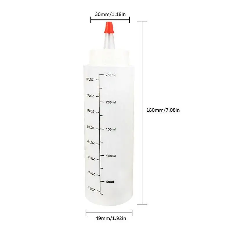 250 мл бутылка с наконечником бутылка масло для соуса контейнер для кухни аксессуары для приготовления салата выдавливание приправ Диспенсер со шкалой инструменты