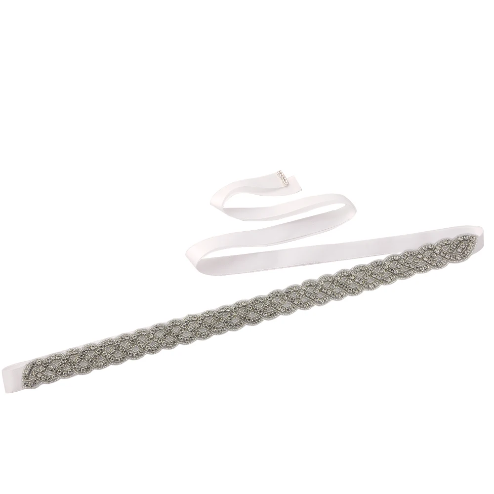 white TRiXY, S216-S, женский пояс, стразы, пояс для свадьбы, серебряный, бриллиантовый, кристалл, пояс для невесты, свадебное платье, украшение для свадьбы - Цвет: white