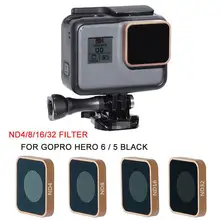 Para gopro hero 5 6 preto câmera nd8 nd16 nd32 filtro de lente nd lente protetor filtro substituição câmeras esportivas acessórios