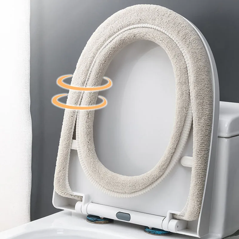 욕실 변기 Closestool 빨 소프트 겨울 따뜻한 매트 패드 쿠션 O 형 변기 비데 커버