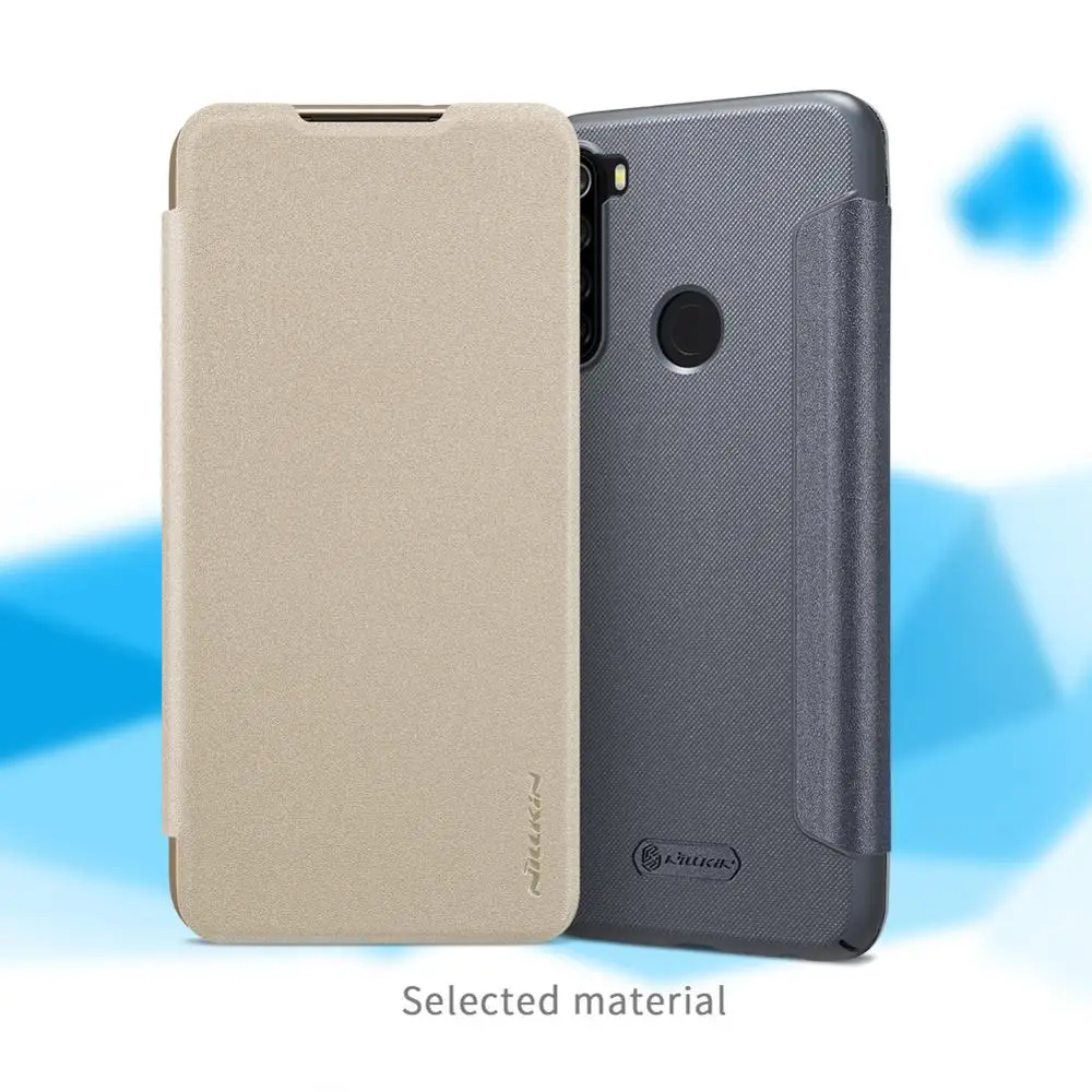 Чехол книжка NILLKIN для xiaomi redmi note 8 блестящий кожаный чехол с функцией смарт сна