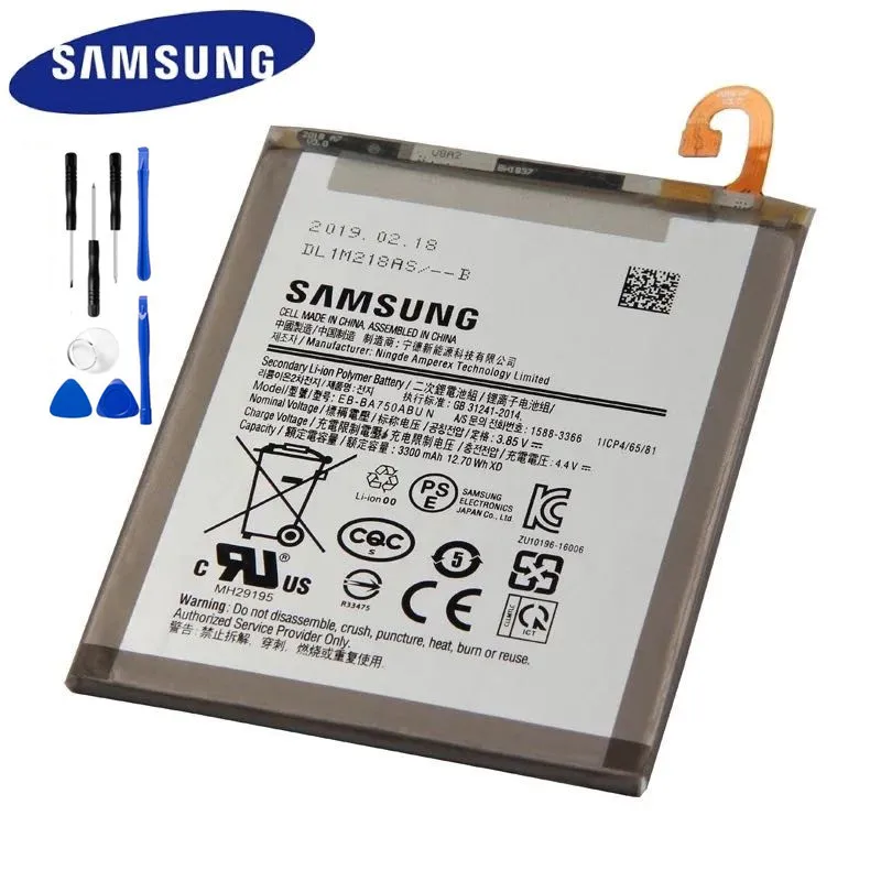 Оригинальная Аккумуляторная батарея SAMSUNG для 2018 версии A7 EB-BA750ABU A730x SM-A730x A10 A105F galaxy