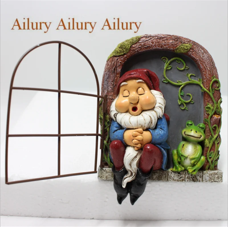 

New Sleeping Dwarf, Creative Cute Resin Pendant For Decorating Windows, Tree Hanging Landscape Ornaments For Courtyard
