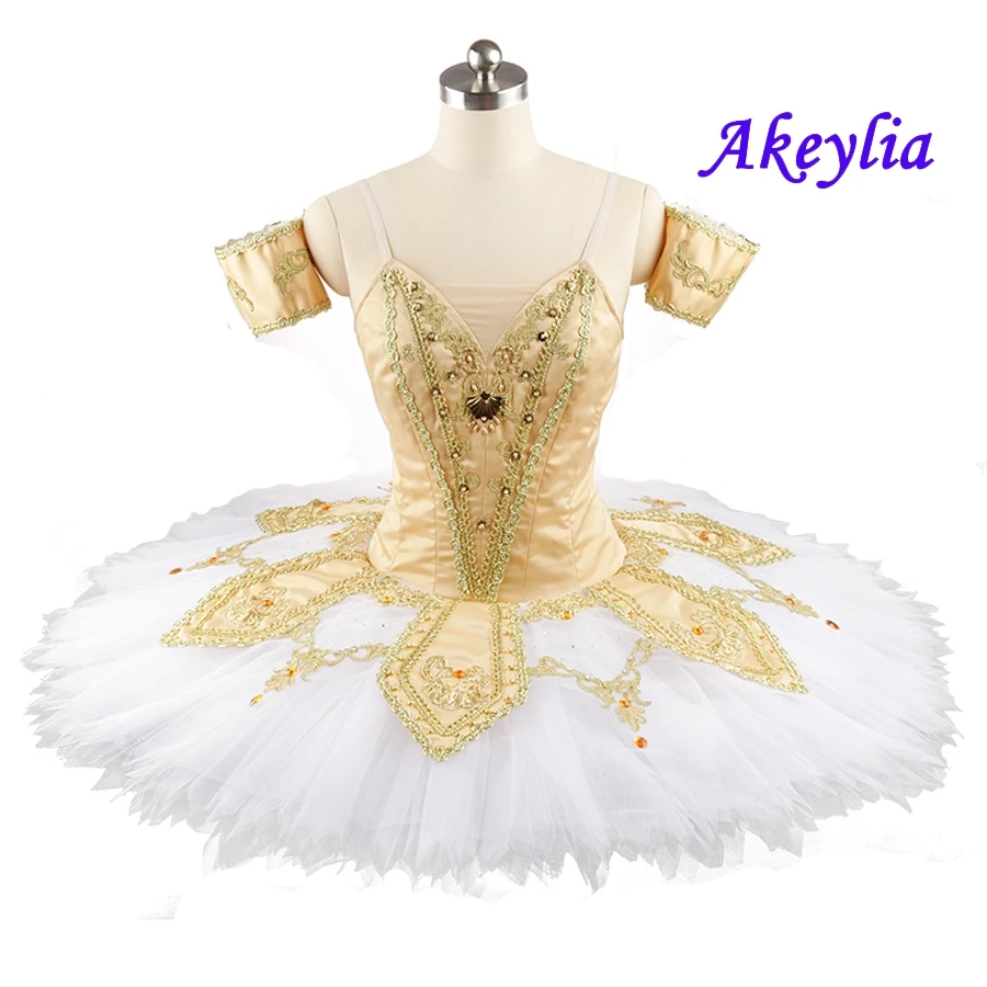 

Classical Ballet tutu Professional Yellow Woman Stage Costume Canary Fairy Tutu Girl Khaki Ballet Dance Performance Dress Adult