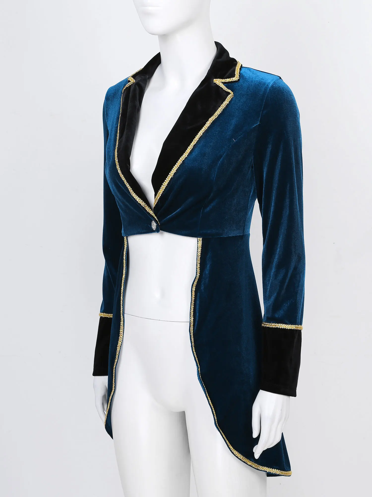 Inlzdz Womens Adult Circus Ringmaster Costume Long Sleeve Jacket Coat Christmas Halloween Carnival Cosplay Festival Rave Outfit -Zentai shop online H7cbf10664c3d4de4a792d18509b2a24b4.jpg