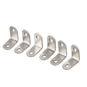 

6 Pcs 30x30mm Metal Corner Brace Joint Right Angle Bracket Silver