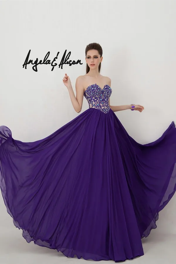 

vestido de festa purple chiffon new hot sexy sweetheart beach Evening Dress fashion prom dresses appliques beading Formal gowns