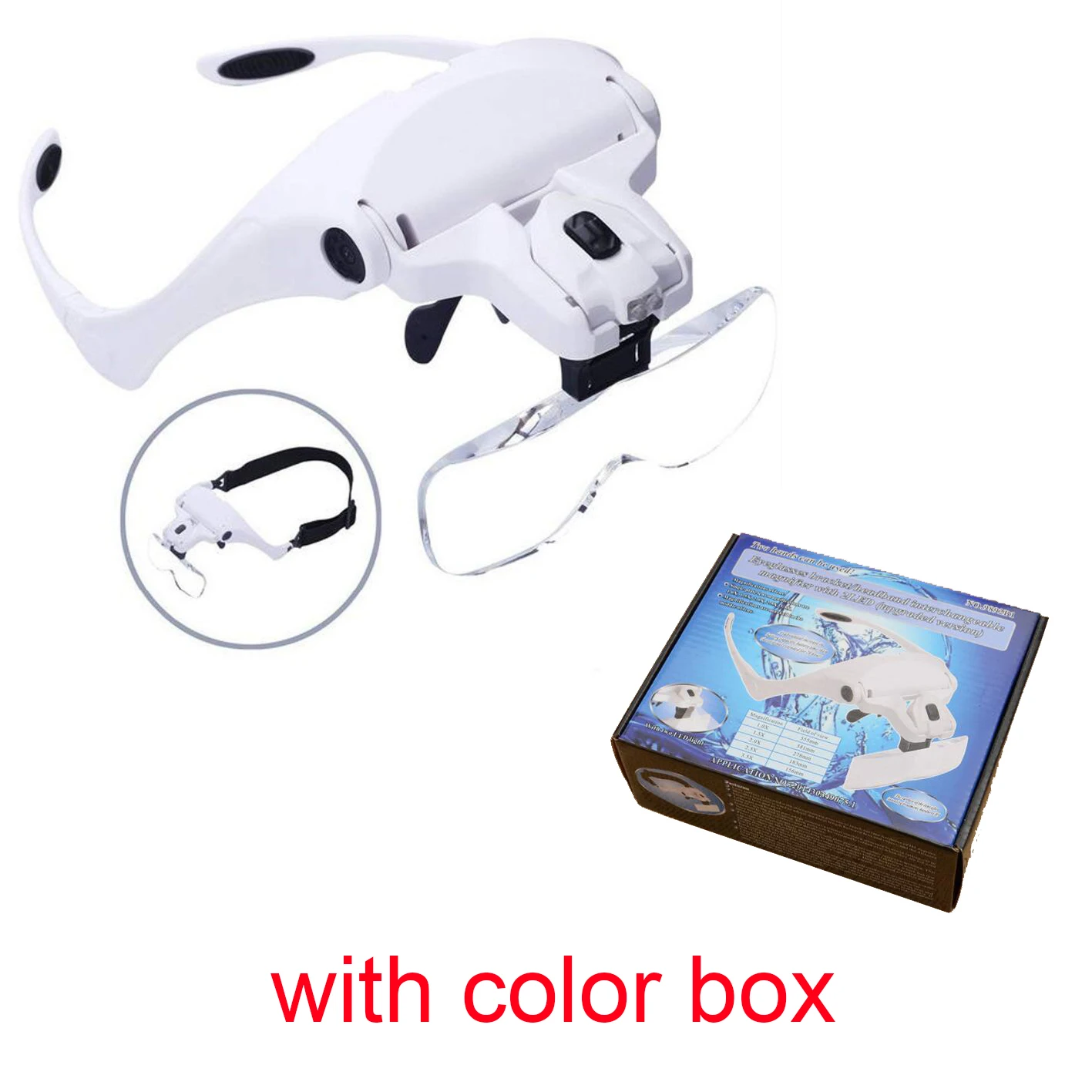 digital storage oscilloscope 1.0X 1.5X 2.0X 2.5X 3.5X Adjustable 5 Lens Loupe LED Light Headband Magnifier Glass LED Magnifying Glasses With Lamp cathode ray oscilloscope Measurement & Analysis Tools