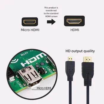 

Black Micro HDMI to HDMI Cable 1.5M 4K for Raspberry Pi 4 Model B Model B Micro HDMI to HDMI Cable Adaptor