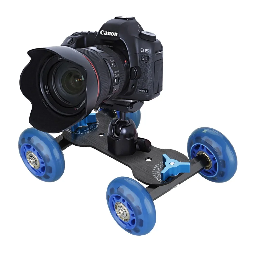 Настольная мини тележка для камеры видео слайдер D5100 D7000 D800 80d 5d 7d DSLR аксессуары