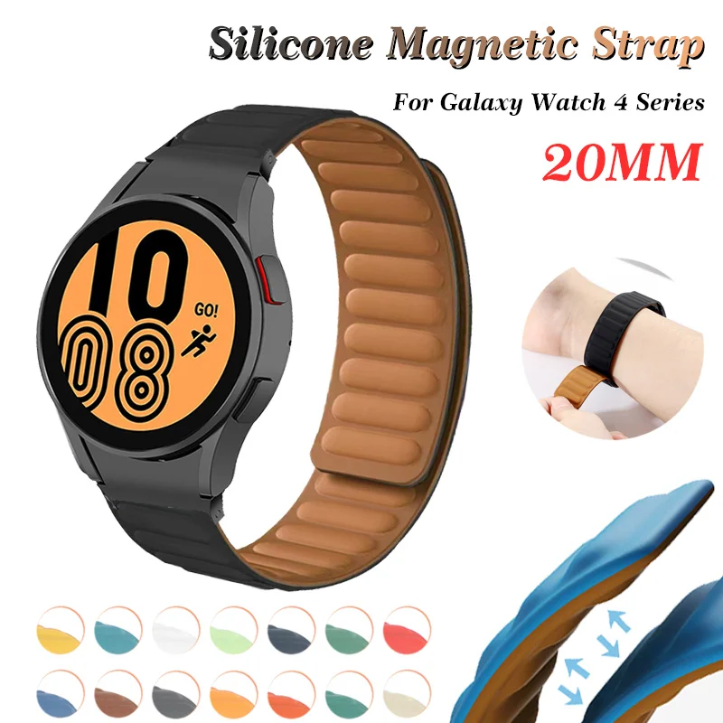 20mm Silicone Strap for Samsung Galaxy Watch 4 40mm 44mm Watch