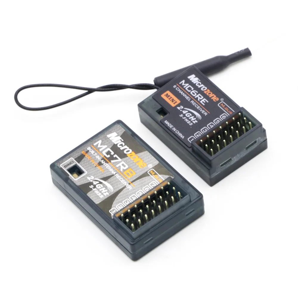 Микрозона MC6RE MC7RB MC6RE мини приемник 6CH для микрозоны MC6C 2,4G 6CH контроллер передатчик для радиоуправляемый самолет, Квадрокоптер