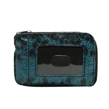 

Unisex Snake Pattern Wallet Coin Purse Buckle Bank Card Card Bag Zipper Small Packet l multi-function card bag coin Purse #30