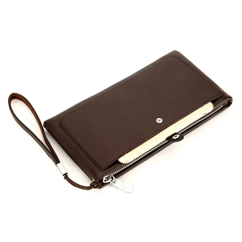 

MEN'S Handbag Men's Multi Card Bit Wallet Soft Leather Business-Style Cross Square Clutch Bag Men's
