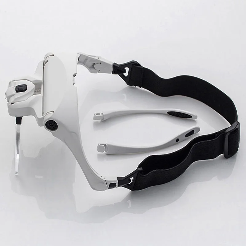 Headband 2 LED Magnifier Lamp 1x 1.5x 2x 2.5x 3.5x Magnifying Glasses Illuminated Magnifier Repair Loupe Reading Magnifying Lupa