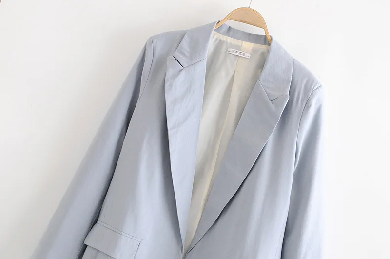 

A Generation of Autumn Loose-Fit Slimming Solid Color Pocket Decoration Commuting Ol-Style No Buckle Suit Jacket Women's Entity