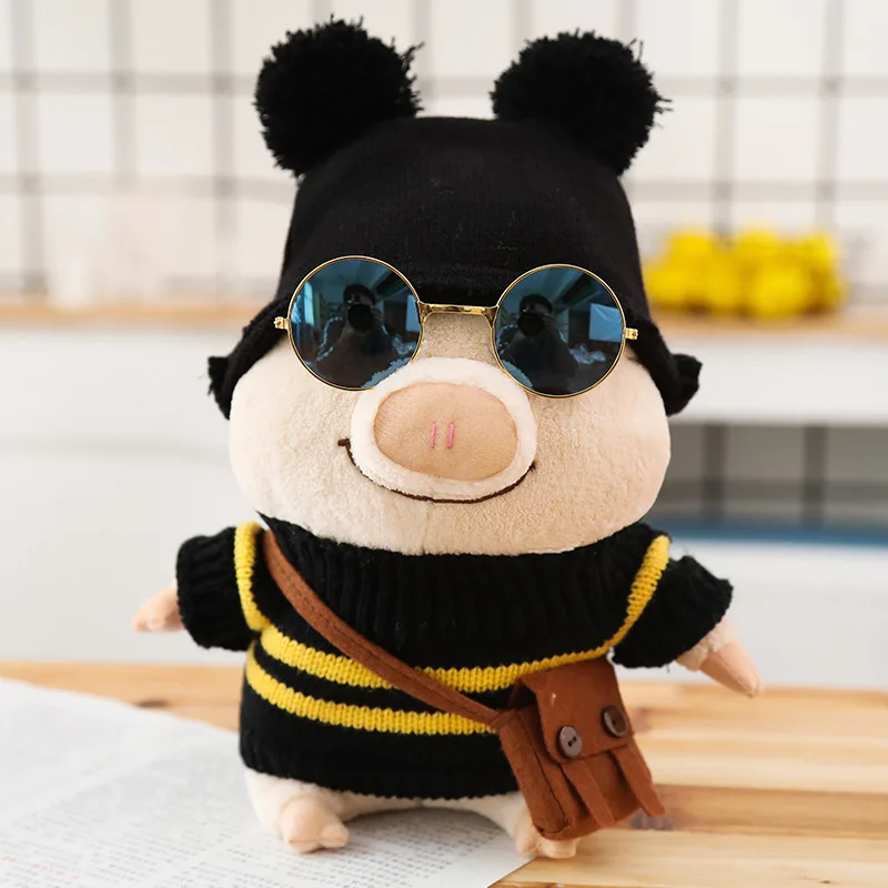 INS, новинка, Kawaii, кафе, свинка, плюшевая игрушка, мультфильм, милая розовая свинка, плюшевая кукла, мягкие животные, куклы, детские игрушки, подарок на день рождения для детей - Цвет: Прозрачный