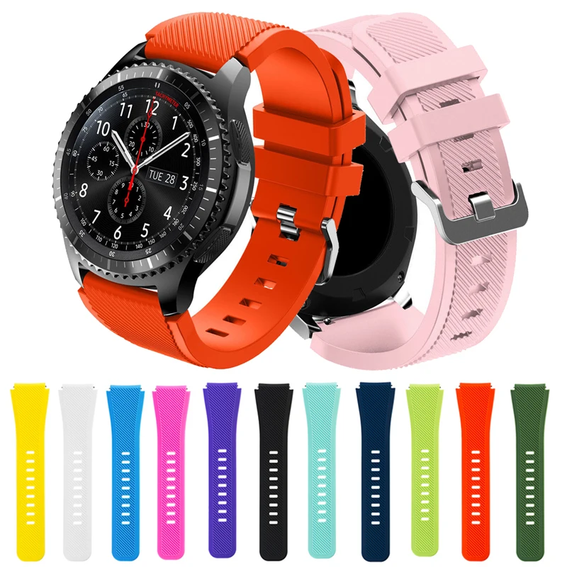 Силиконовый спортивный ремешок для samsung gear s3 Frontier Ремешки для наручных часов gear S3 Classic 22 мм браслеты на запястье