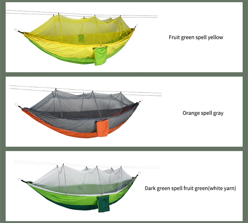 Mosquito Resistant Portable Hanging Tent Top Quality Outdoor Camping Garden Hammock 1-2 Person Insect Net Strength Sleep Swing