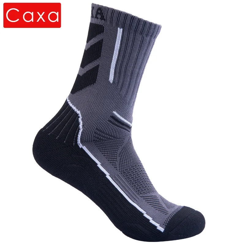 CX14037 Caxa Outdoor Sports Socks Terry Breathable Quick-drying for Hiking Running Mountaineering Cycling Basketball Fitness Compression Socks Mens Socks Women Hiking Socks