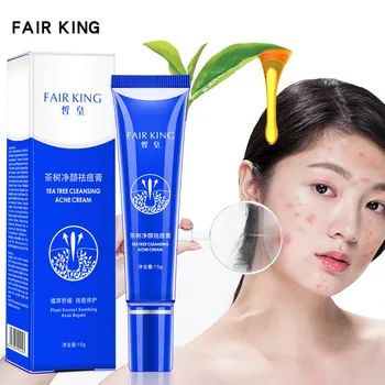

15g Tea Tree Cleansing Acne Cream Face Anti Acne Marks Rough Pores Deep Cleansing Control Oil Facial Skin Care Day Cream TSLM2