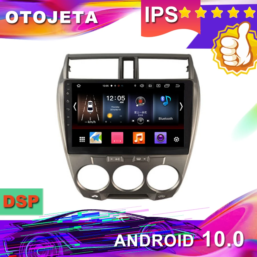 Новое поступление 10," Android 10,0 Автомобильный gps для Honda City 2011 MT автомобильный Радио автомобильный мультимедийный 1080P магнитофон bluetooth навигация