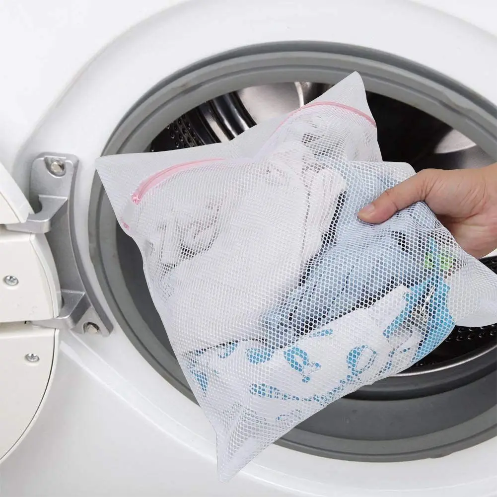 Большой сетчатый мешок для стирки, набор из 4 прочных мешков для стирки с грубой сеткой на молнии для одежды, деликатный
