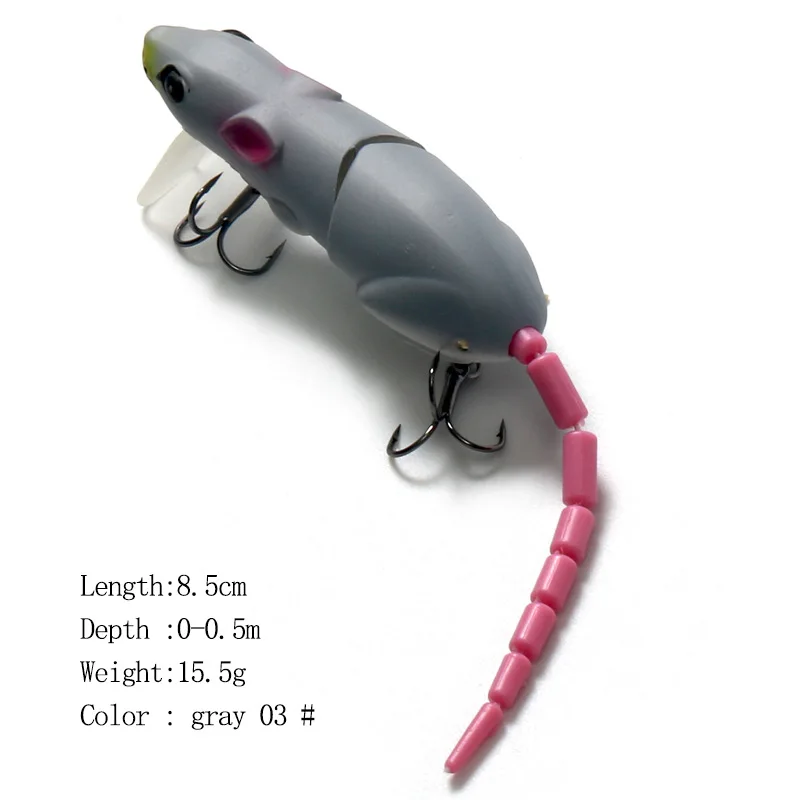 Artificial Mouse Lure Swimbait Rat Fishing Bait Fishing Lures 15.5g Pike  Bass With Hook Minnow Crankbaits Fishing Tackle - AliExpress