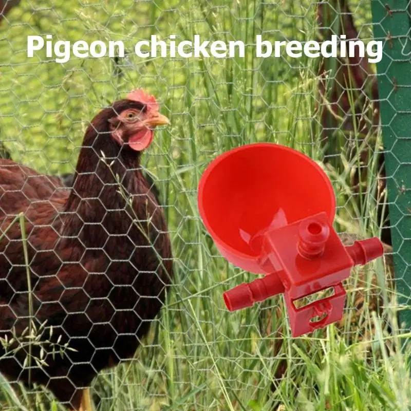 10pcs Handy Chicken Poultry Chick Fowl Water Feeding Cup Bird Coop Water Drinker Waterer Drinker Bowl Water Coop