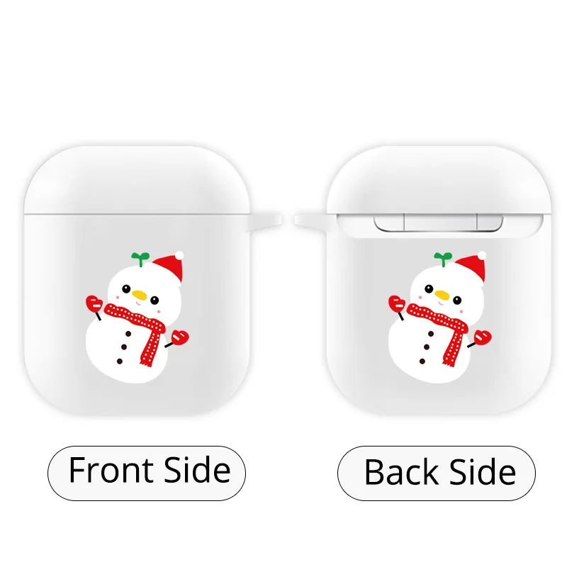 EJTWHI012 Сумки для Air Pods Рождественская тема мультяшный чехол для Apple Airpods беспроводной Bluetooth наушники защитный чехол для Air pods 1 2 - Цвет: EJTWHI012