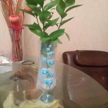 2 шт Портативный экологичный Цветок Милая Складная ваза Свадебные украшения для офиса дома случайный ПВХ пластиковая ваза для цветов