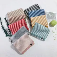 Детский длинный вязаный шарф в полоску; коллекция года; зимний теплый шейный платок для маленьких девочек; модная Вязаная Шаль для мальчиков; Детские воротники