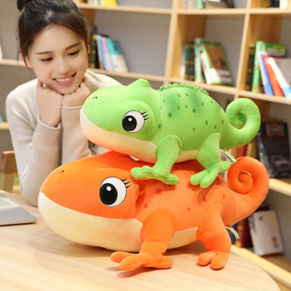 

Simulation Cute Plush Toy Chameleon Doll Reptile Soft Pillow Baby Toy Stuffed Plush Doll Doll Action Boy Classic Toy Sp241