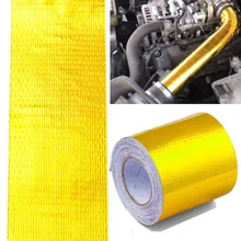 5 м* 5 см автомобильный утолщенный тепловой щит для тепловых гонок Светоотражающая Алюминиевая фольга лента авто крышка трубы двигателя Температура Isolat