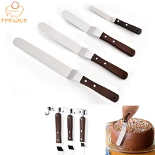 Деревянный офсетный шпатель для торта Espatula глазурь/глазурь шпатель для выпечки инструменты для украшения торта хлебобулочные Кондитерские инструменты Металл 022