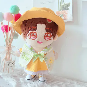 

[MYKPOP]KPOP Doll's Clothes: Hat Skirt Vest 3pcs Set for 20cm Doll (Without doll) Fans Collection SB20102304