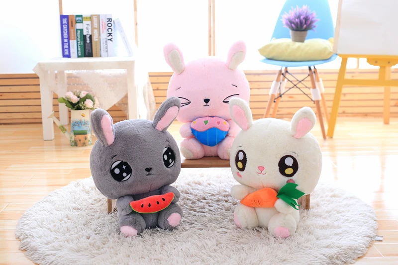 45 см Kawaii Кролик мультфильм животное клубника кролик/морковка, кролик арбуз кролик лучшая Кукла Детская игрушка
