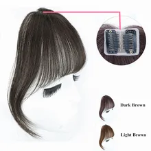 Объемная воздушная челка для женщин, заколка в челке, бразильские человеческие волосы, челка, невидимые, бесшовные, не Реми, сменные волосы, парик