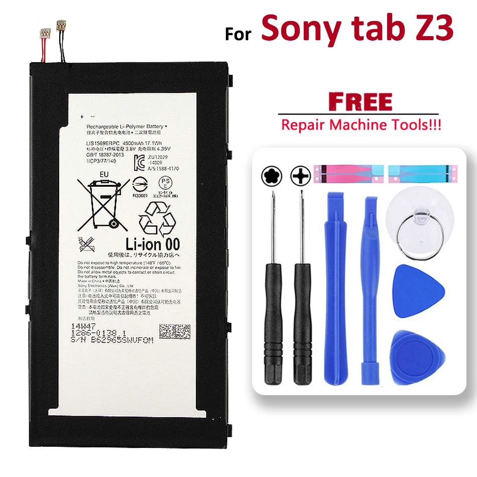 For Sony Tab Z3 Аккумулятор для планшета SONY Xperia Tablet Z2/Z3/Z4 Tablet LIS2206ERPC LIS1569ERPC LIS2210ERPC 6000 мАч - Цвет: For Sony Tab Z3