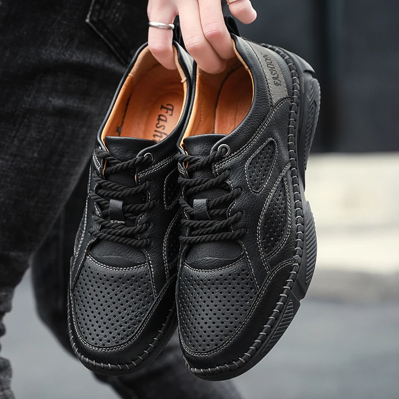Zapatillas/спортивные мужские официальные лоферы из натуральной кожи Мужские