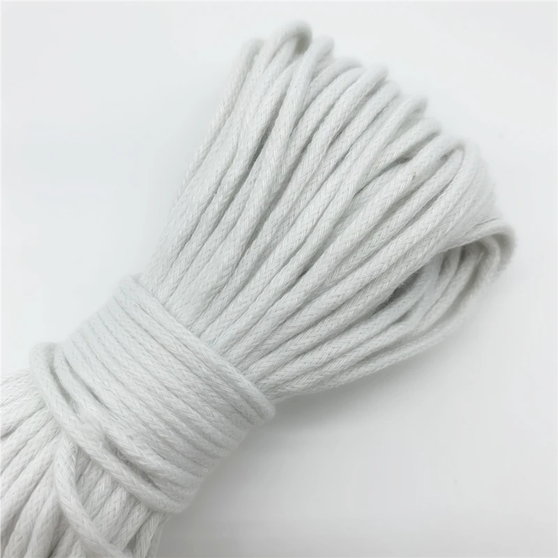 10yards Cotton Rope Braided Twisted Cord for Handmade Decoration DIY Lanyard