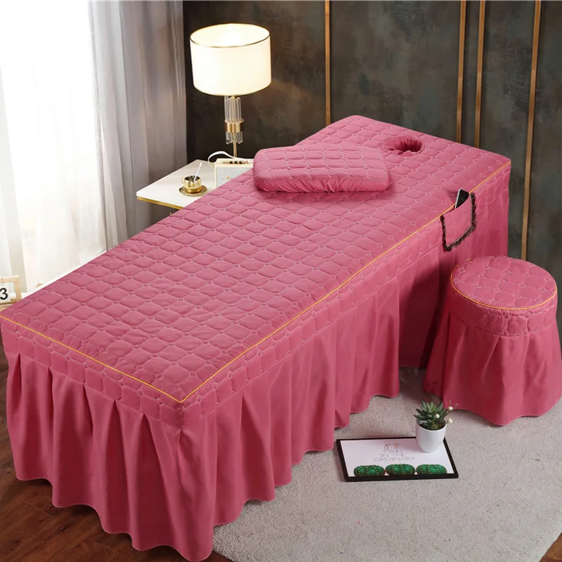 Massage supplies Table Sheets Bedspread With Skirt Size:75"x 33" with Face Hole 
