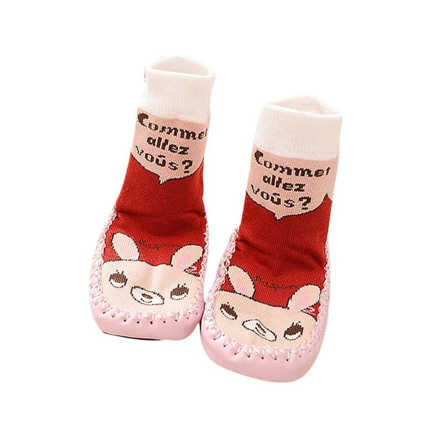 Детские Нескользящие носки с рисунками из мультфильмов для малышей; носки-тапочки; носки для детей; повседневная обувь на мягкой подошве;# E20