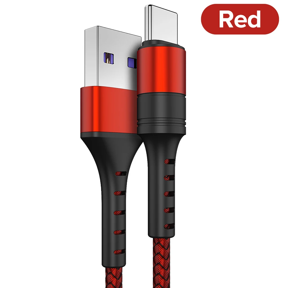 5А usb type C Быстрая зарядка USB C кабель для huawei P30 P20 Lite супер быстрый кабель для зарядки для Xiaomi Mi 9 samsung S10 S9 Note 9 - Цвет: Red