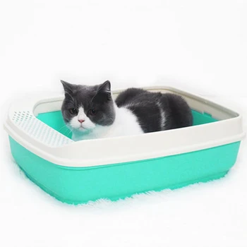 

Reusable Pet Toilet Tray Cat Litter Box Large Wc Box Washroom Semi Enclosed Products Kuwety Dla Psa Dog Rabbit Toilet OO50MS