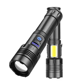 

LED Flashlight P70+COB Short Hard Oxidation I / O Rechargeable Waterproof Flashlight
