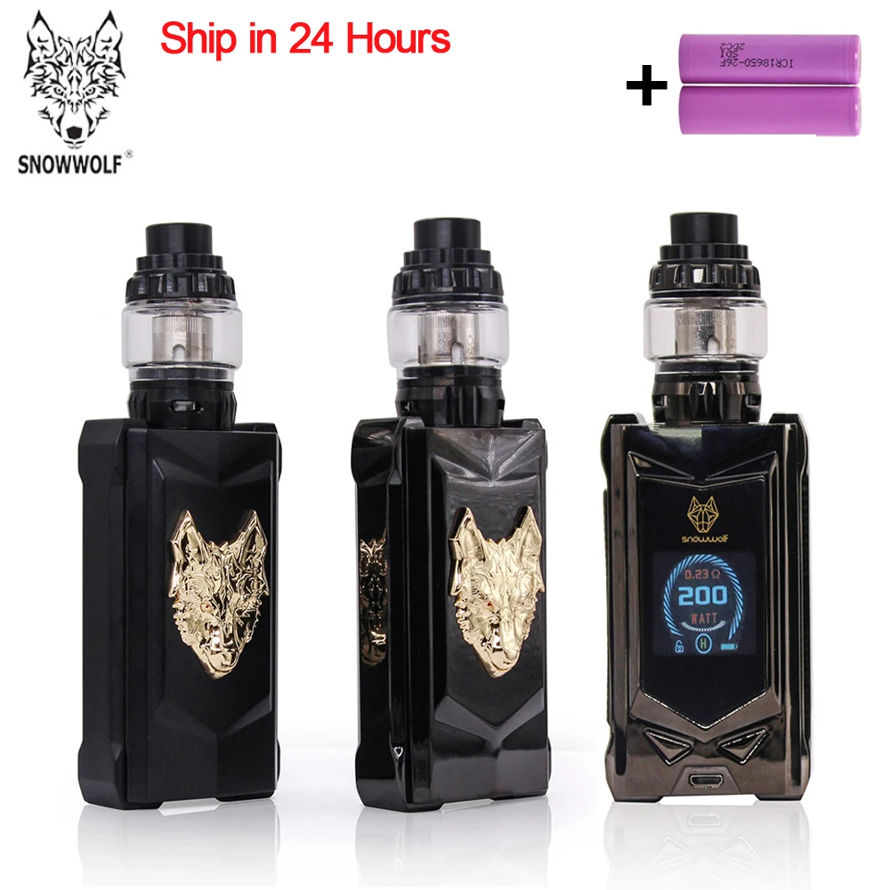 SnowWolf-Kit de vapeo mfeng Original, 200W, compatible con Dual 18650 TC, kit de cigarrillos electrónicos y de vapor VS DRAG 2