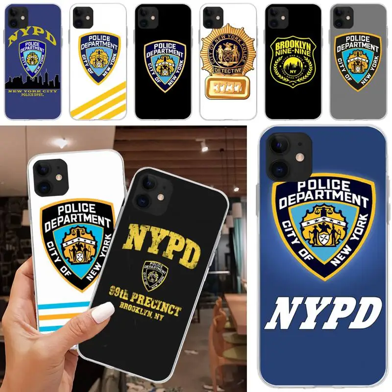 Nypd Phone Case Matching Coque Transparent For Iphone XR 11 12 13 Pro X XS Max 6 7 8 6s Plus SE2020 | Мобильные телефоны и